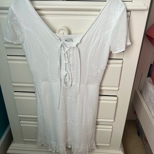 Hollister White Floral Dress